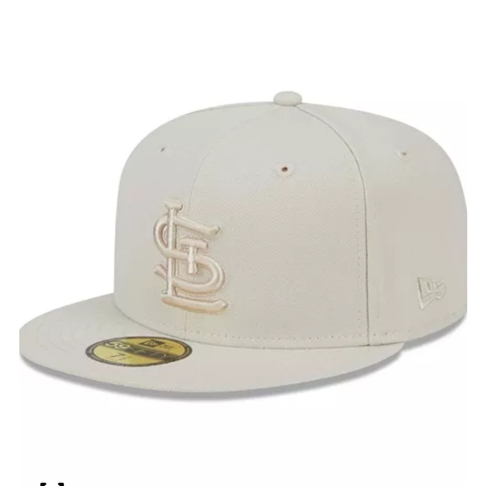 New Era Men's  White St. Louis Cardinals Tonal 59FIFTY Fitted Hat Size 8 New